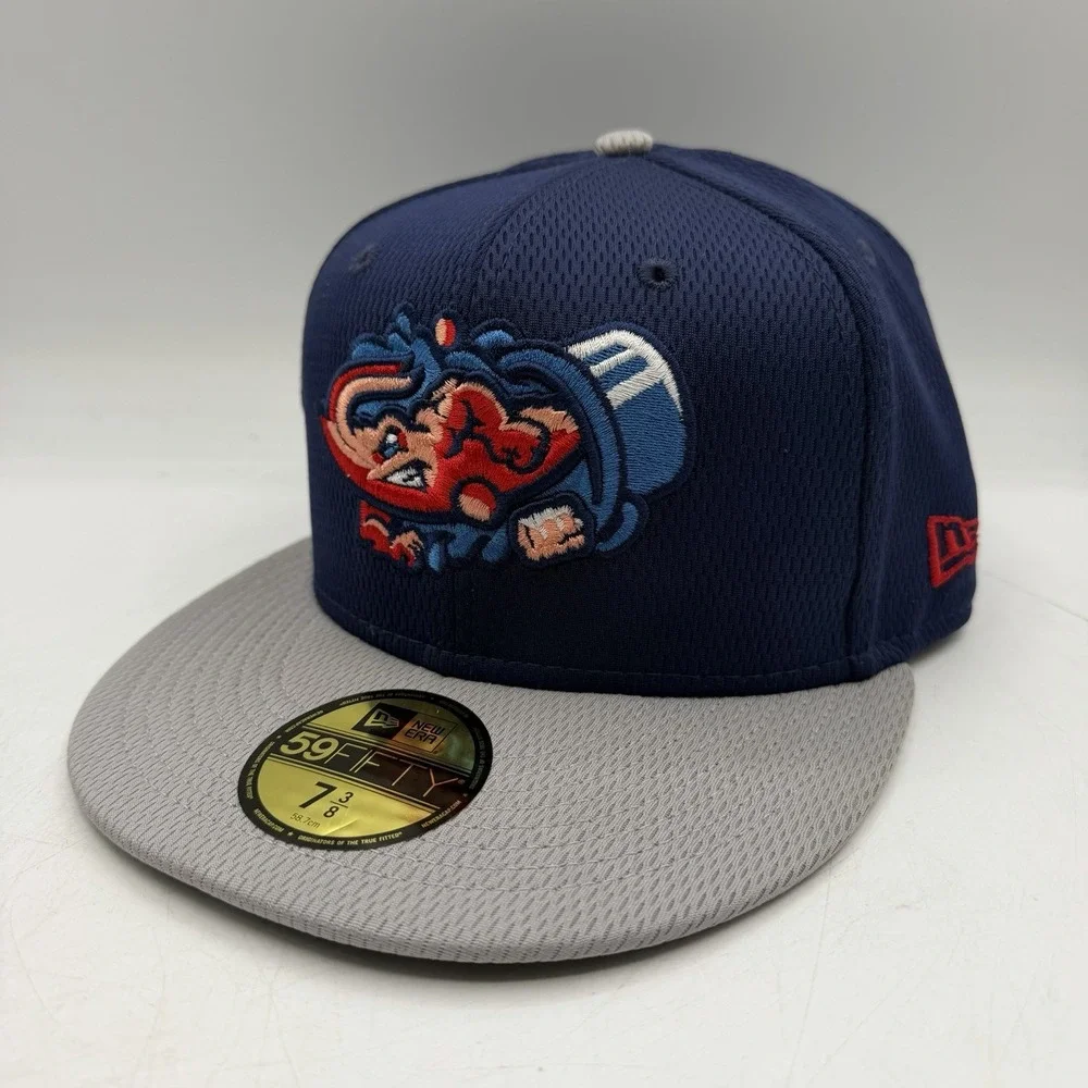 New Era 59Fifty Jacksonville Jumbo Shrimp Capt Crustacean BP Hat Cap 7 3/8 MILB